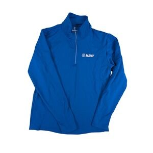 Elevate Mens Mapei 1/4 Zip Pullover Royal Blue Performance Shirt Medium 1